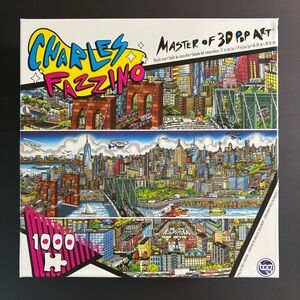 3/$20 🧩 Along the East River Pop Art 1000 Piece Puzzle by Charles Fazzino